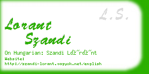 lorant szandi business card